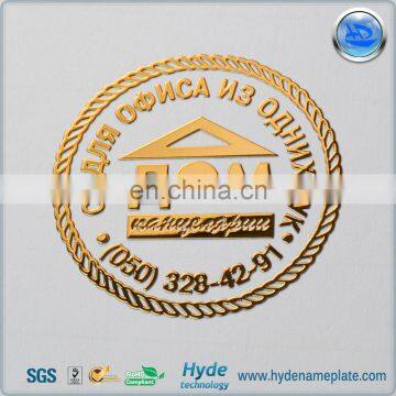 Customized Electroplate Gold Metal Stickers With 3m Glue photo-5