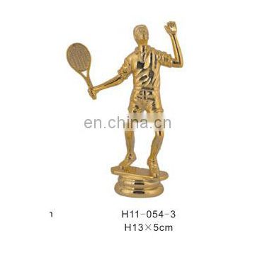 Gold Plated Plastic Badminton Moulded Figures Souvernir Award Trophy