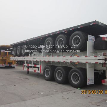 40ft tri axle flatbed container semi trailer with container locks