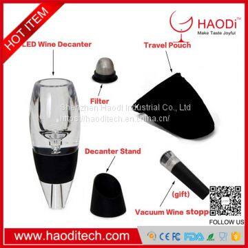 HD-XJ0013 LED Wine Aerator Pourer Multi Stage Design With Gift Fast Wine Aerator Decanter photo-3