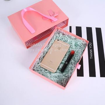 Pink drawer card packaging box