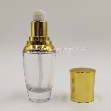 30ml glass bottle with lotion pump for skin care pproducts