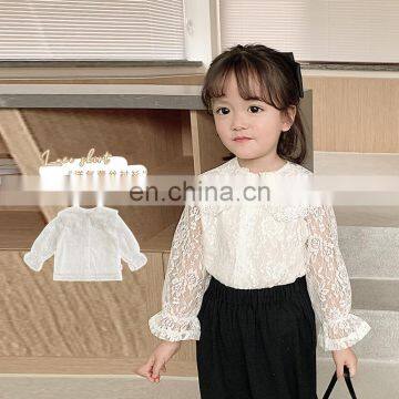 6780 Baby Boutique Clothing Girls Kids Sweet Shirt Long Sleeve Lace Blouse photo-5