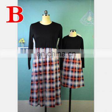 2019 NEW Three Quarter Sleeve Black Plaid Mom Daughter Dress Family Matching Outfit (this Link for Girls,1-12years) photo-3