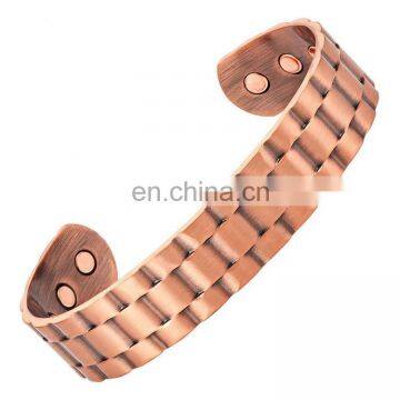High Powered Magnets Arthritis Pain Relief Mens Pure Copper Magnetic Bracelet photo-2