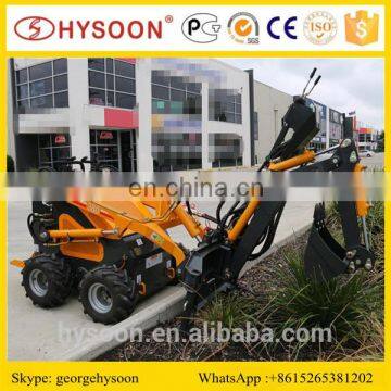 CHINA HYSOON HY380 MINI BACKHOE LOADER WITH ACCESSORIES photo-3