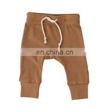Comfy Organic Cotton Solid Baby Pajamas Pants Toddler Trousers photo-3