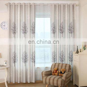 Manufacture Wholesale Custom Simple Cotton and Linen Printed Semi-shading Bedroom Living Room Curtain and Window Screen photo-2