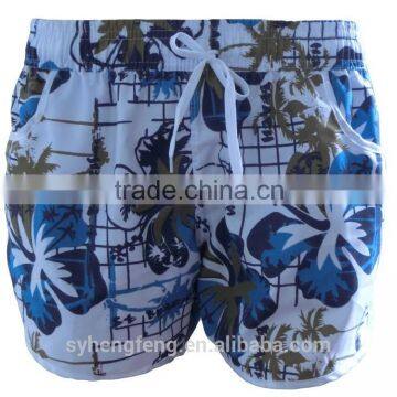 2016 new high quality Custom Flower Print Mens Beach Short Pants