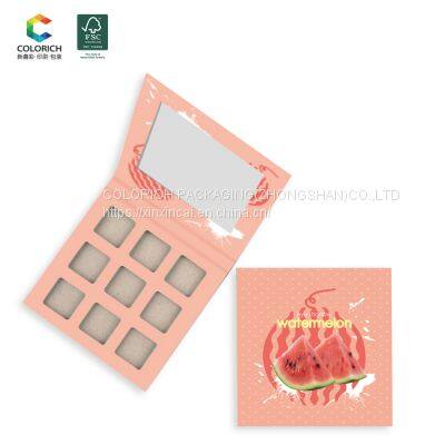 Empty Rectangular Square Triangle Eyeshadow Palette Custom Empty Magnetic Paper Packaging Gift Box 25 Color Eyeshadow Palette photo-2