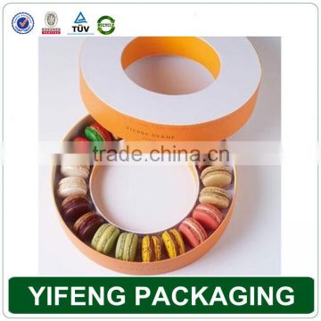 ECO Friendly Customized Cardboard Cylinder Round Macarons Box