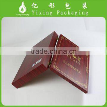 wholesale yellow metal hinged cufflinks gift box