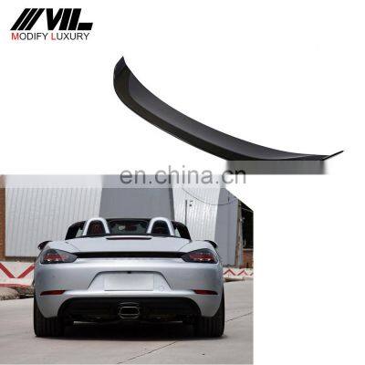 Modify Luxury Carbon Fiber Auto Car Spoiler Wing for Porsche 718 Boxster GTS Convertible 2-Door 2016-2021