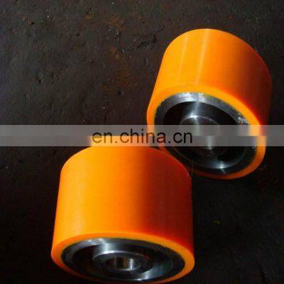 polyurethane coated wheel with bearings rubber conveyor PU silicone roller