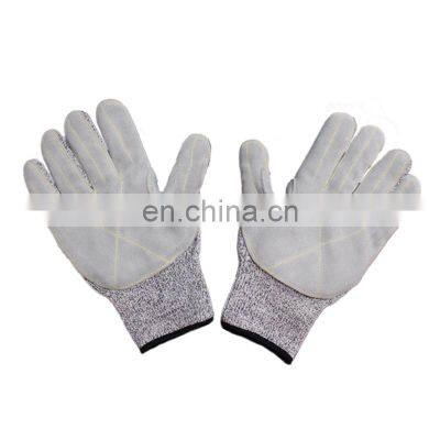 SIZA Wholesale Cow Split Leather Palm anti cut Gloves Work