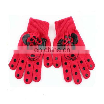 Winter Warm Cartoon Kids Magic Gloves Daily Life Plain