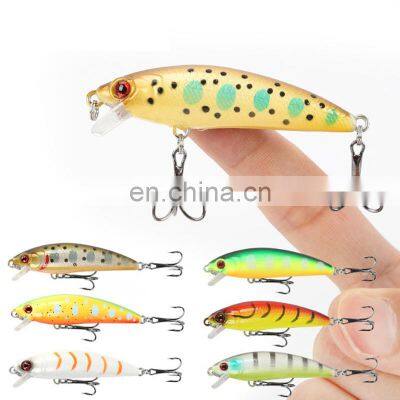 Amazon 60mm 6g Special Coloful Painting New Design Trout Fishing Tackle Lure Minnow Hard Lure Japan