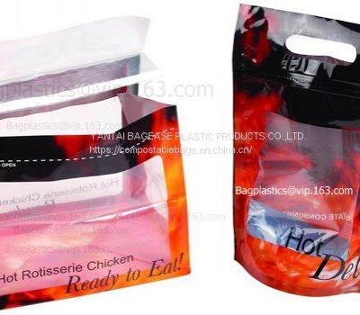 Resealable Rotiserrie Chicken Pouch Bags, Anti Fog, Grill, Oven, Roasted, Hot Meat Bag Packing With Window photo-4