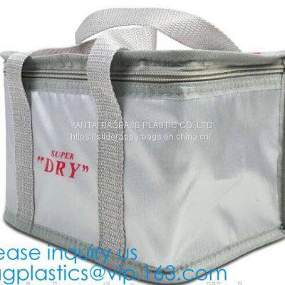 Oxford Cloth Insulated Reusable Grocery Shopping Bags, XL Size, Large Picnic Cooler Bag, Zippered Top Cold