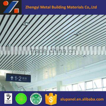 white aluminum linear ceiling