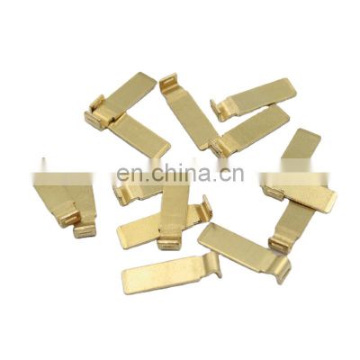 Hot selling Brass Bronze Metal Stamp Clip Battery Terminal Metal Shrapnel  Gold Plated Contact Battery Shrapnel