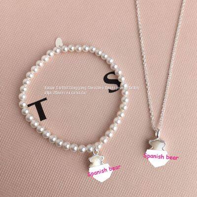 Spanish Bear TOU-S Silver Plated Jewelry Bracelets Edition Women Necklaces Fashion Charming Stud Earrings photo-2
