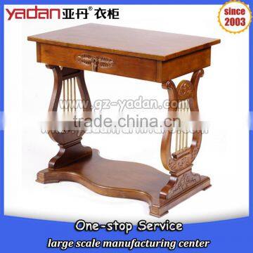 Antique harp shaped hand carved chinese hotel rectangle console table living room side table