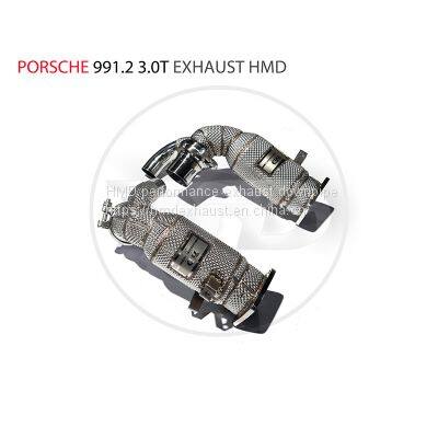 Exhaust Manifold Downpipe for Porsche 991.2 3.0T Car Accessories With Catalytic converter Header intake manifolds whatsapp008618023549615