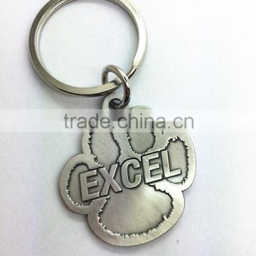 Excel EHS dog footsteps custom key chains floating key chain metal key chain