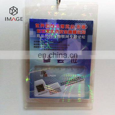 Shiny Transparent Custom Laser Holographic Pouches for ID Cards photo-2