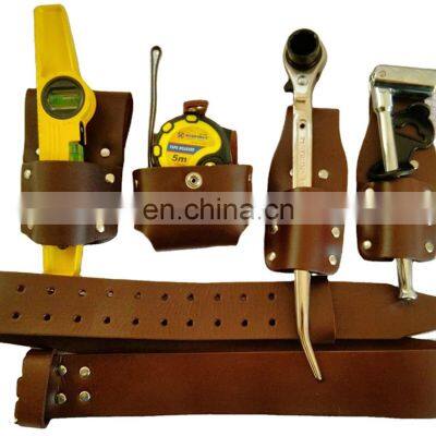 Leather Scaffolding Leather Tool Belt Pouch Scaffolding Tool pouch Set with Tool Holder for Level Spanners Hammer