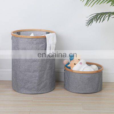 Kiddies Wooden Toy Nursing Homes Bathroom Fabric Storage Laundry Hamper Basket Box Foldable Home Storage & Organization photo-2