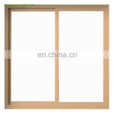 Aluminum Louver Wood Grain Finish Windows Frame Window Alloy 11 Glass Waterproof Powder Aluminum sliding Door