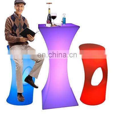 portable led bar table nightclub led furniture light cocktail outdoor bar tables and chairs sofa set for events wedding party