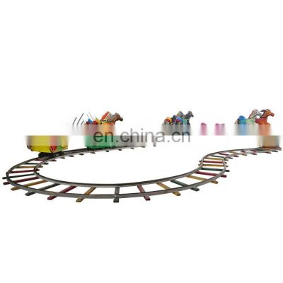 China suppliers fairground amusement park playground equipment small horses train rides for sale