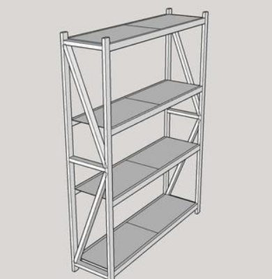 Industrial 4 Layers Metal Warehouse Storage Steel Long Span Rack With Medium Beam Duty Shelf photo-4