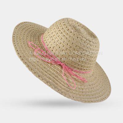 Fashion simple casual hat Breathable hollow straw hat in summer Sunscreen Sun hat