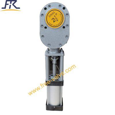 Pneumatic Ceramic Lined Double Disc Gate Valve For Dry Ash photo-4