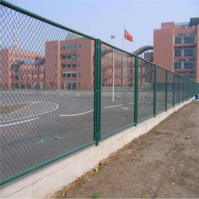PVC Diamond Mesh China Manufacturers Chain Link Fence Used for Chain Link Football Fence photo-2