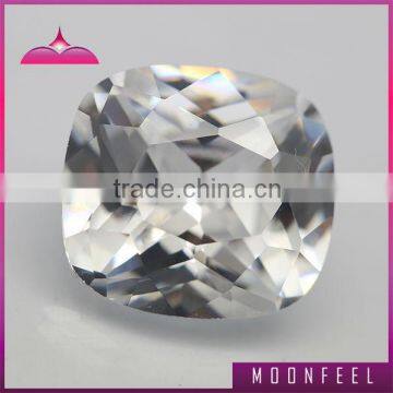 synthetic white cushion cut zircon diamonds prices