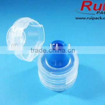 28mm Child-Proof Feature sports cap, plastic silicone valve bottle water cap