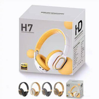 4 Colors Wireless H7 Game Headset Headphones Sports Headphone Necklace Earphone Super Bass Stereo BluetoothS