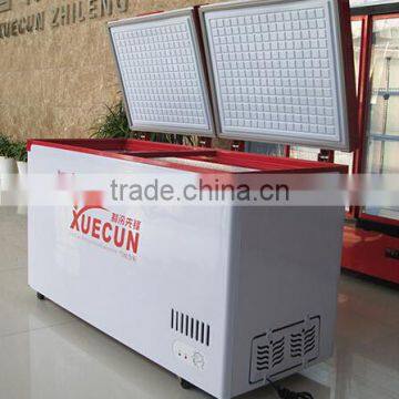 BCD-218 Double temp top open door cabinet cooler & freezer