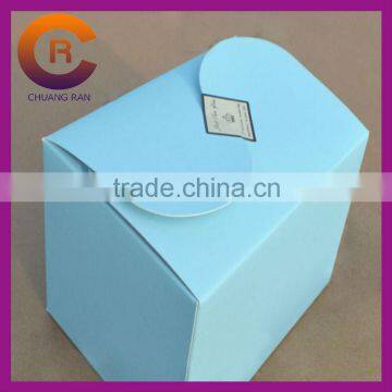 Green folded paper custom individual wedding cake boxes