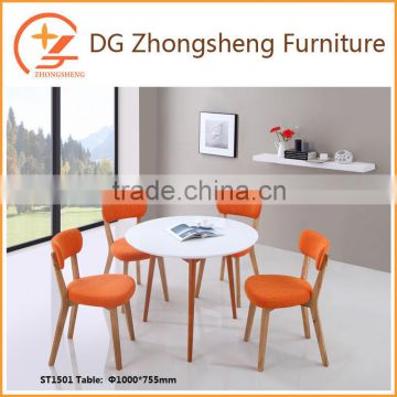 OEM design solid wood round dining table for home furniture