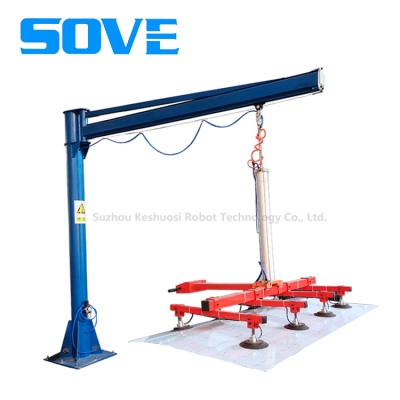 SOVE New Laser Cutting Feeding Machine with Pneumatic Plate Stainless Steel Aluminum Plate Vacuum Suction Cup Lifting Gear