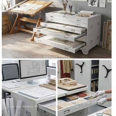 Abschließbares Kunststudioschrank für Drucke JUNTUO01rh Professionelle Archivstahlflachdateien für Kunstwerke photo-4