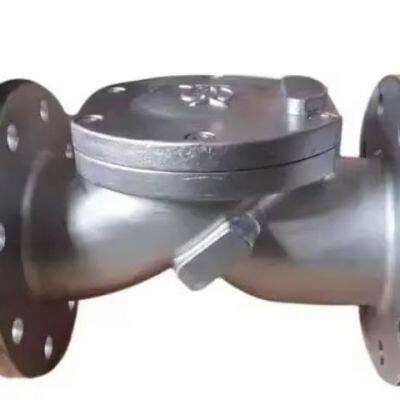 High Quality HC44X Rubber Flap Check Valve Stainless Steel Flange Horizontal Check Valve photo-2