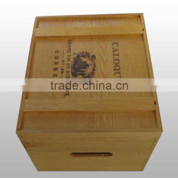 Wooden box, six bottles of wine box, 6 bottles of olive oil box, Pine box, Solid wood box, Package box,