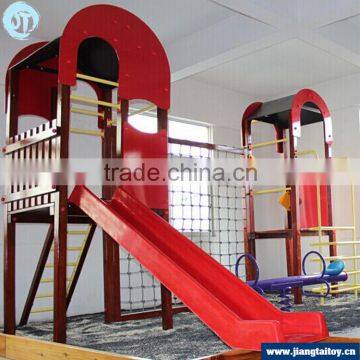 Stocks JT-12103B wooden outdoor playground climbing with slide